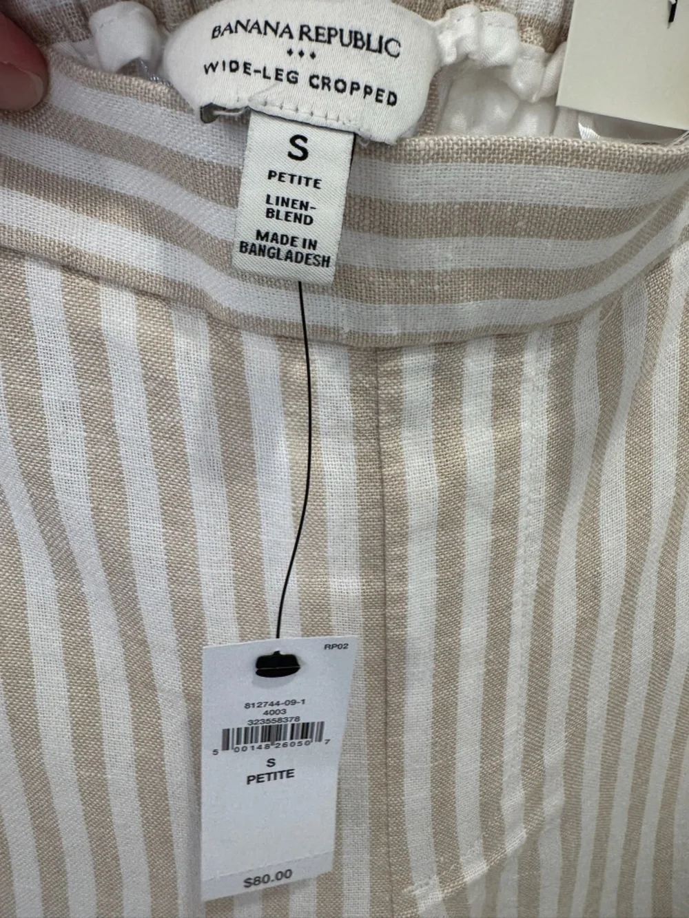 Banana Republic - ANYDAY WIDE-LEG HIGH-RISE LINEN-BLEND CROPPED PANT